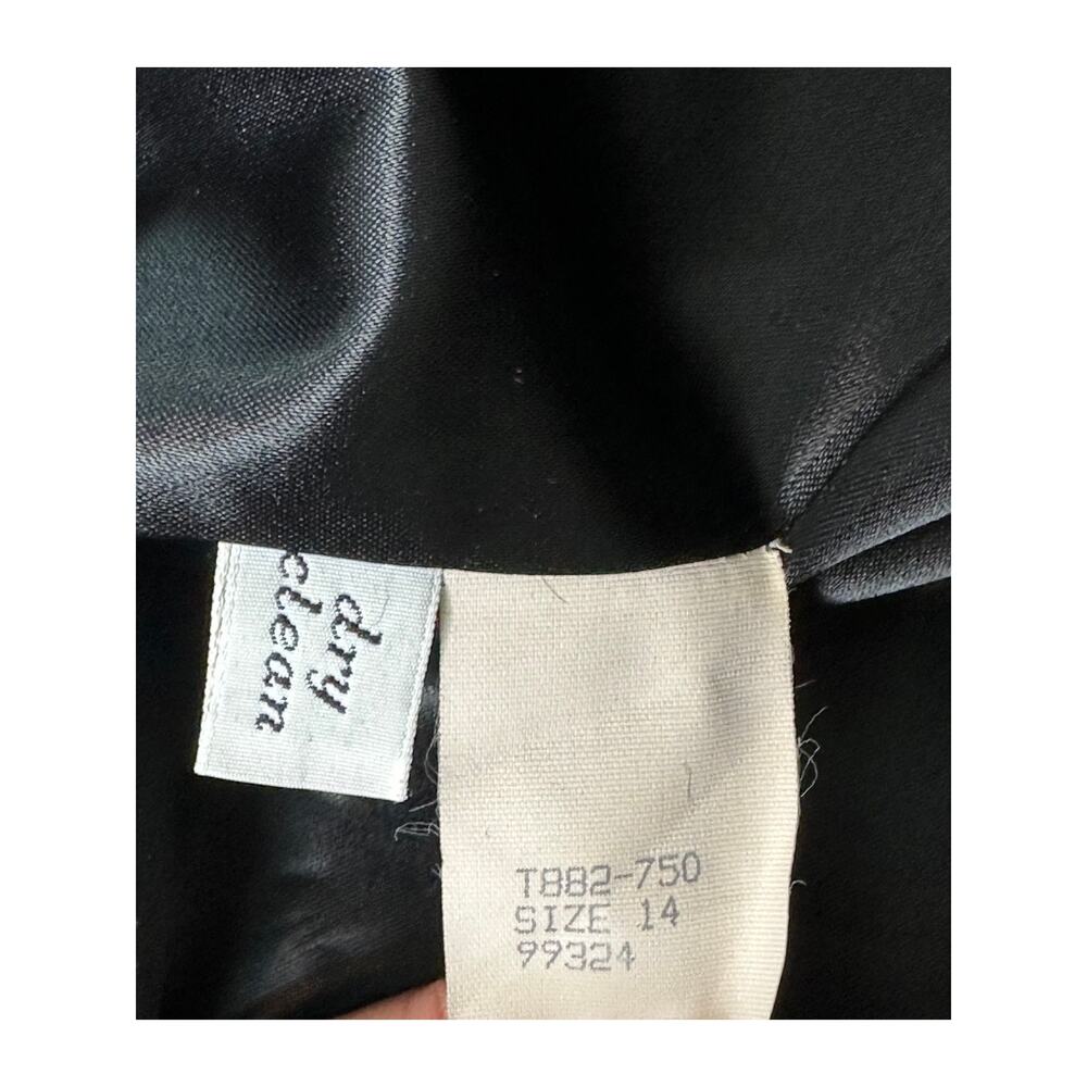Pendleton Vintage 100% Virgin Wool Long Trench Coat Black Made in USA Size 14 - Picture 5 of 9